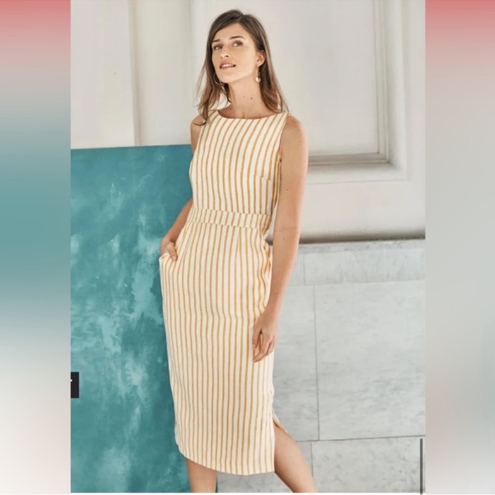 Boden Maggie Dress Midi Stripe Linen Size UK
12R US 8R NWT - Picture 7 of 9